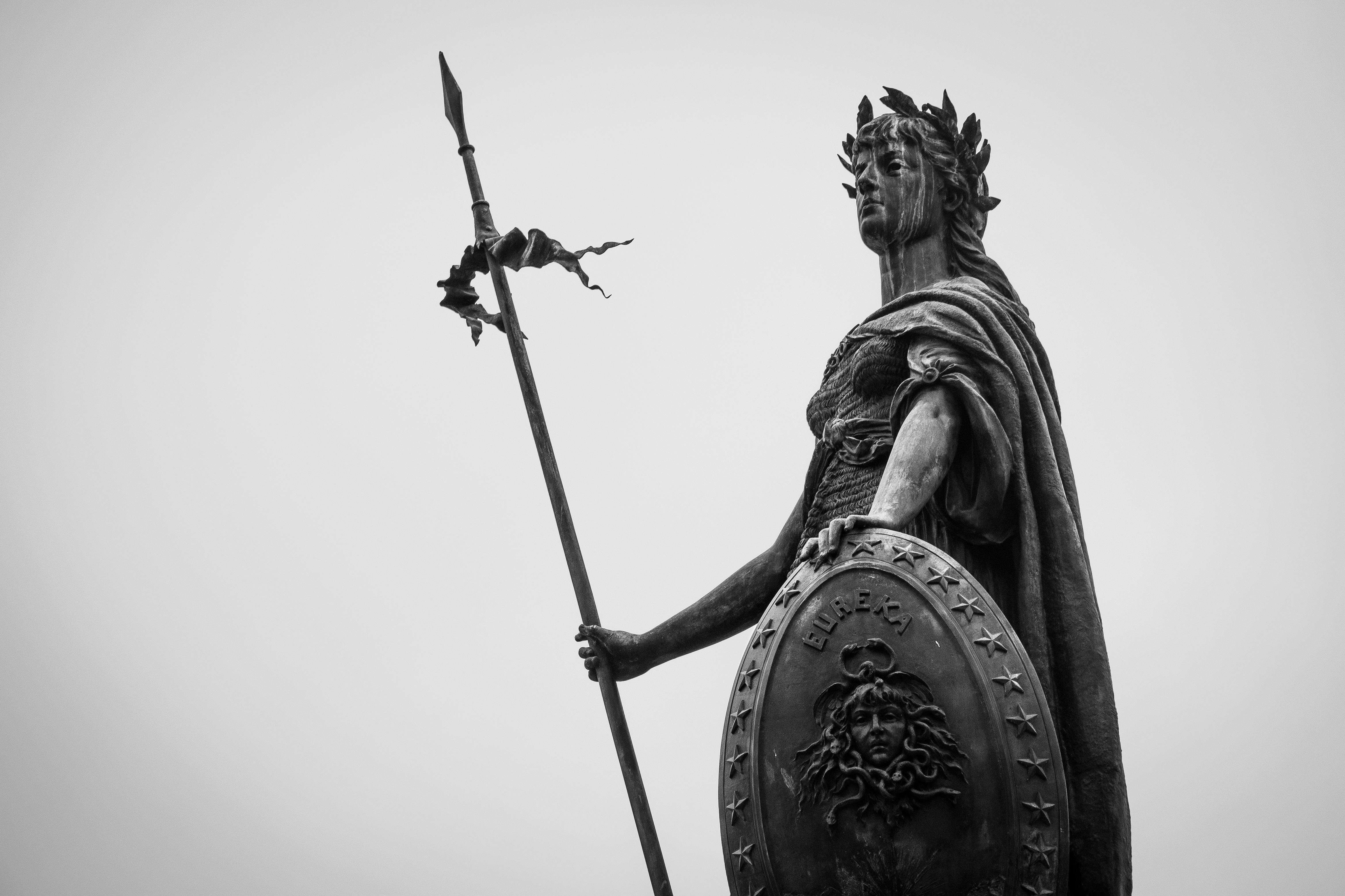 Statue with Shield and Spear - Inceptus Capital Vision